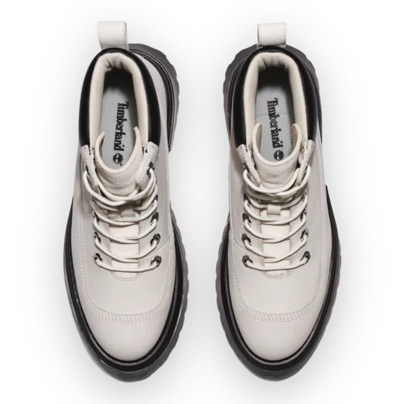 NEW Timberland SKY 6 Inch Lace Up Platform Boots White‎ Nubuck Size 8 Leather - Picture 4 of 10